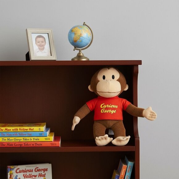 Curious George Plush Toy 11.5" Brown Monkey With Red Shirt By The Toy Factory - Picture 1 of 7